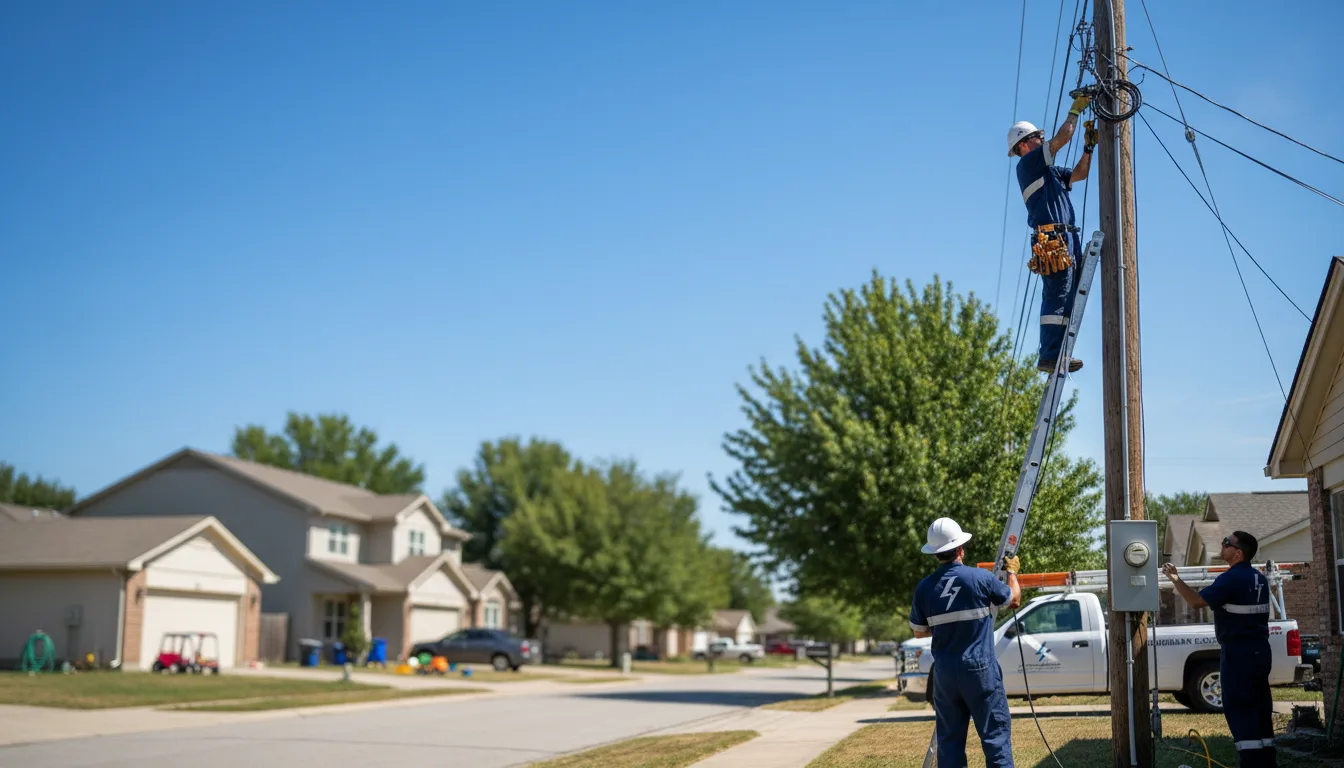 Residential electrician providing installation services in Walnut Grove, MO